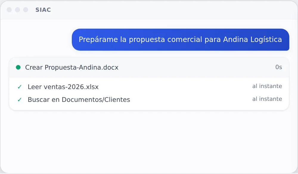 Con conexión, el agente entra al sistema
