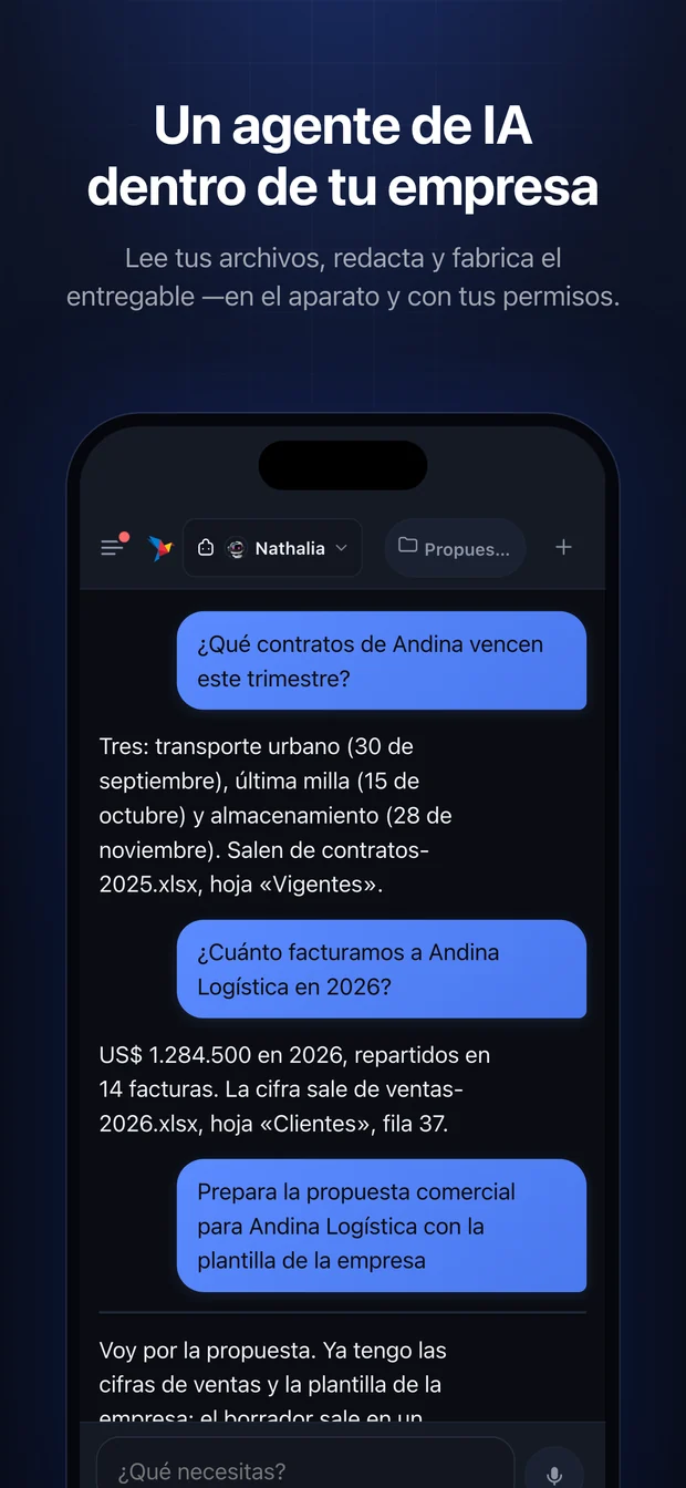 El agente trabaja en el bolsillo