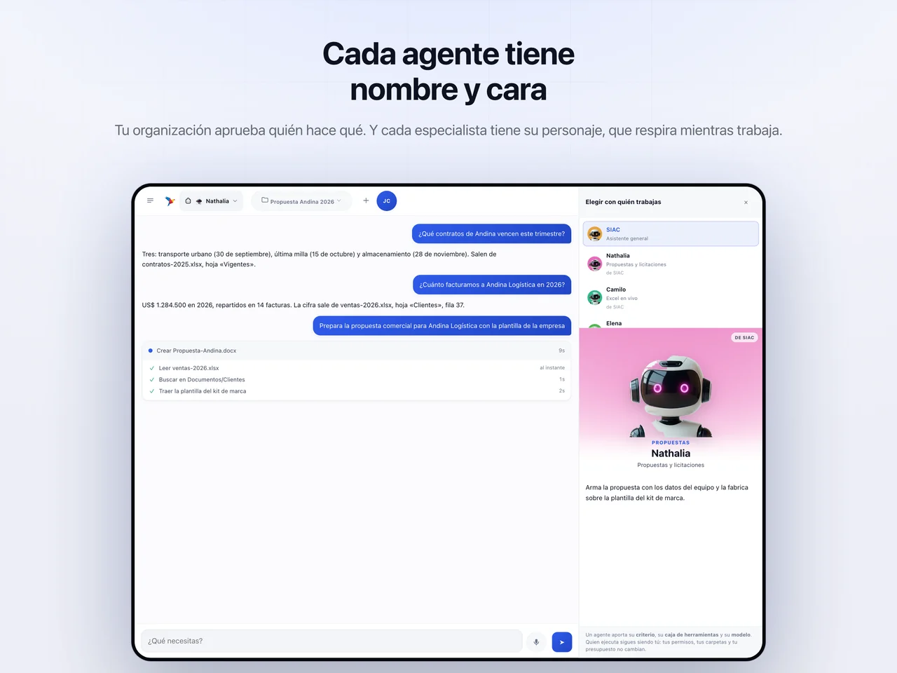 Tantos agentes como oficios
