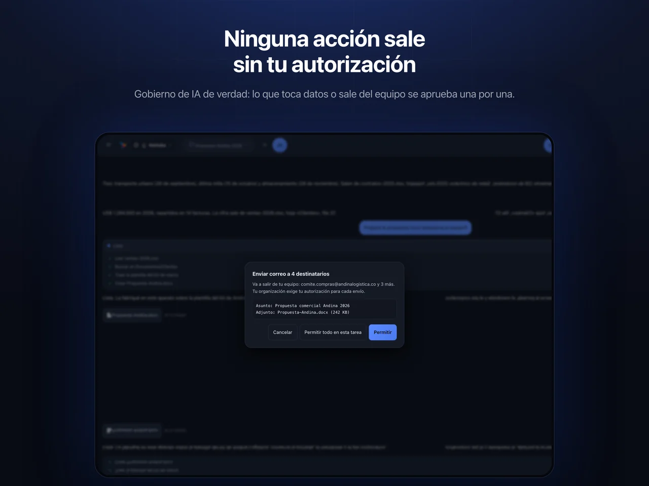 Y en la tableta, la misma decisión